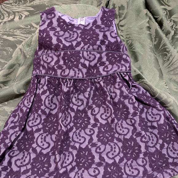 Cherokee Purple Lace Sleeveless Dress - Picture 1 of 5
